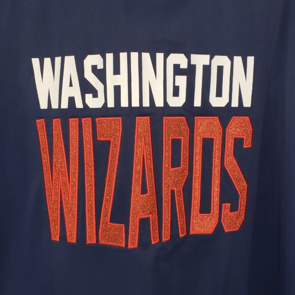 4HER NBA Washington Wizards Zip Up Track Suit Jacket XL Womens Glitter Blue Red - Picture 3 of 10
